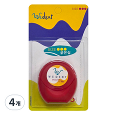 WEDENT 威登 一般牙線 粗線 紅色, 4個, 1入, 41m