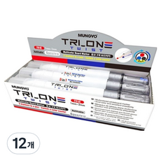 MUNGYO Tri-one 三色白板筆 3種 x 2入組, 黑色, 藍色, 紅色, 2個