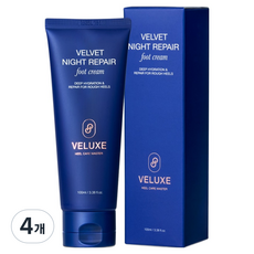 벨럭스 벨벳 나이트 리페어 고보습 풋 크림, 100ml, 4개, 1개입