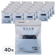 피코스킨 참조은 2D 마스크 S KF94, 블랙, 40개, 5개입