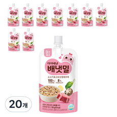 배냇밀 소고기 표고버섯 쌈배추죽 후기 이유식, 100g, 20개, 혼합맛(소고기/표고버섯/배추)