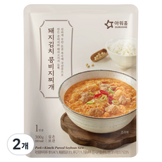 아워홈 돼지김치 콩비지찌개, 2개, 300g