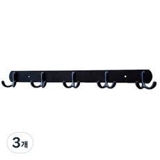 다용도 인테리어 5후크, 블랙, 3개