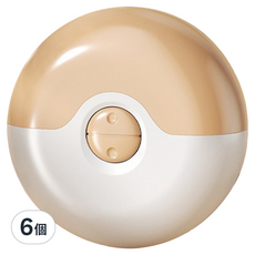 ANTIAN 剪磨兩用迷你電動指甲刀, 黃色, 6個