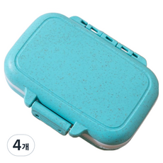 Richisalbong 簡約粉彩星期藥盒 藍色 8.2 x 6.2 x 2.8 cm, 4個