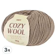Knitt Cozy Wool 羊毛混紡針織毛線 50g, 16 沙色, 3個