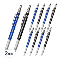 misoro 2000自動筆筆桿筆 1998 藍色 5入+黑色 5入, 2B, 2套