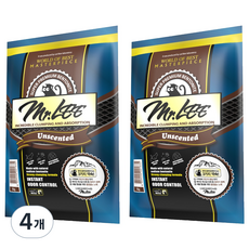 미스터리 응고형 고양이 모래, 7kg, 4개, 무향