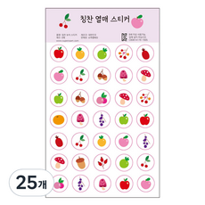 칭찬열매 스티커, 25개, 6개입
