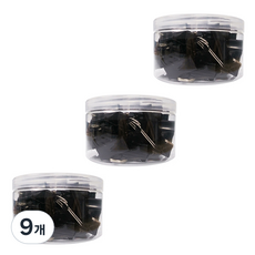 블루마토 블랙 더블클립 집게 DCS003, 25mm, 48개입, 9개