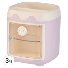 KODACHIEF 데스크정리함 13타입 8 x 11.5 x 11 cm, 핑크, 3개