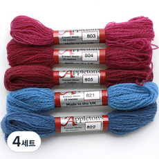 조이십자수 애플톤 울사 5종 세트, 4세트, 803, 804, 805, 821, 822