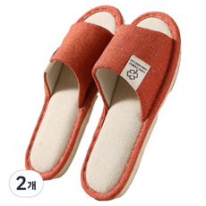 微笑客廳室內拖鞋, 2個, 紅色
