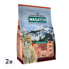 WASATCH 瓦莎奇 原生貓糧, 3種白肉(雞 + 火雞 + 鴨), 2700g, 2袋