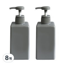 뉴앤룩 사각 리필용기 디스펜서 일반형 450ml, 04 그레이, 8개