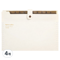 펜몽 원버튼 12분류 아코디언 파일 정리함, 아이보리, 4개