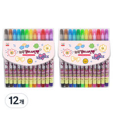 영아트 12색 컬러 사인펜 여아용, 혼합 색상, 12개
