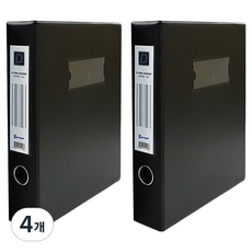 Youngoh 高週波D型環活頁夾 3孔 A4 5cm, 4個, 黑色