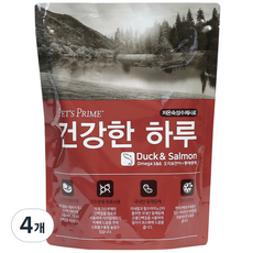 펫츠프라임 전연령용 강아지 건강한 하루 동애등에 사료 18p, 연어+오리, 3.6kg, 4개