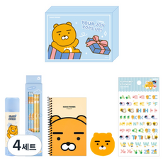 카카오프렌즈 베이직 문구세트, 라이언, 4세트