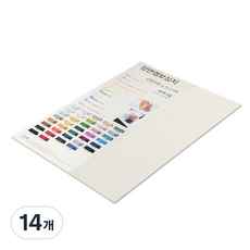 종이문화 다빈치엠보 두꺼운 양면엠보싱지 180g 4절 No 52 크림, 14개