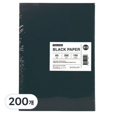 PaperAngel 두꺼운 종이 A5 블랙 200g, 200개