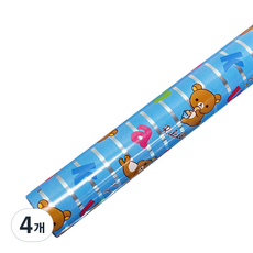 코코플러스 리락쿠마증착롤 포장지 대, 블루, 4개