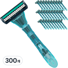 Janyhome酒店一次性剃須刀 透明綠色 100把, 300個, 1入