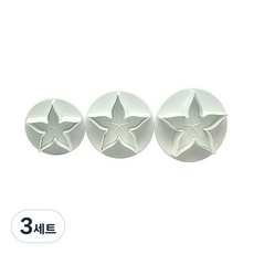 SL 撒粉器 餅乾模具 玫瑰花瓣 3件組, 單一顏色, 3套
