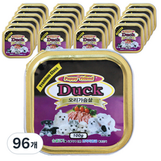 퍼피프랜드 강아지 사각 캔, 오리가슴살, 100g, 96개