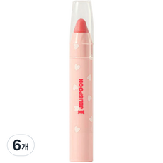젤리스푼 플레이 컬러 립크레용 2.7g, 6개, 03 어썸오렌지