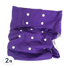 성인 천 기저귀 남여공용 17 도트 퍼플 FREE, 1개입, 2개
