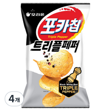 포카칩 트리플페퍼맛, 60g, 4개