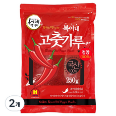 복이네먹거리 국산 아주 매운고춧가루 청양 100% 김치용, 250g, 2개
