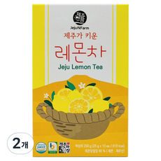 JejuNFarm 檸檬茶棒, 10片, 2個, 25g