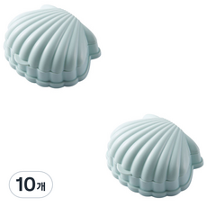 THE ZAKKA 攜帶式貝殼肥皂盒 13.7 x 11 x 5 cm, 綠色, 10個