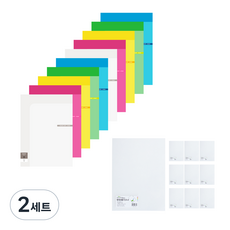 에코청운 칼라칩 2포켓홀더 A4 10p + PP 명함 L홀더 A4 10p, 랜덤발송(포켓홀더), 투명(L홀더), 2세트