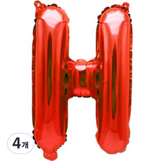 Pang Party 字母氣球 H 40cm, 紅色, 4個