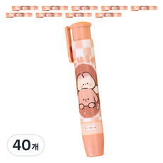 마켓감성 퍼피 푸시지우개, 큐티친구, 40개