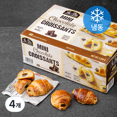[쿠팡수입] 라비에 미니 크로아상 초코 생지 (냉동), 31g, 40개입, 4개