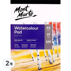 Mont Marte 蒙瑪特 Market Pia水彩畫專用帆布素描本紙 01 A5 180g 12張, 2個