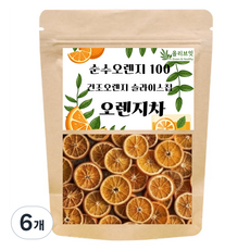 올리브잇 순수오렌지100 건조 슬라이스칩 오렌지차, 50g, 6개, 1개입
