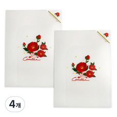 랑캣몰 Odong-e Valerie 山茶花雙口袋文件夾, 混和色, 4個