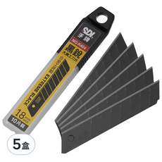 手牌 黑銳大美工刀片 K404C 極致鋒利 耐用, 18mm, 5盒