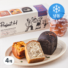 프로젝트H 프로틴 저당 큐브식빵 버라이어티팩 3개입 (냉동), 210g, 4개