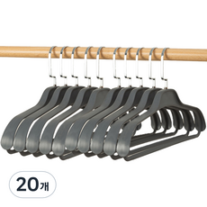 THE ZAKKA 長掛勾 旋轉式 西裝衣架 41.5 x 21.5 cm, 灰色, 20個