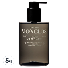 몽클로스 탈모증상완화 벨벳 볼륨 샴푸, 5개, 300ml