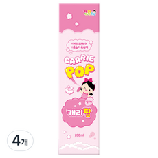 캐리앤샵 캐리팝 입욕제 딸기향, 200ml, 4개
