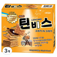 LIKESKY 花生味鐵盒餅乾, 3個, 133g