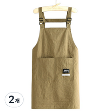 Soonjam 可調節長度口袋防水吊帶圍裙, 米色, 2個